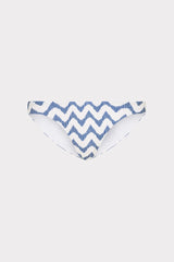 Margot Barcelona Chevron Bikini Bottom - White/Blue