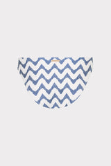 Margot Barcelona Chevron Bikini Bottom - White/Blue
