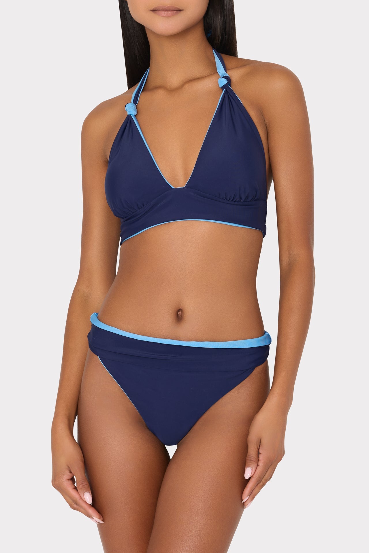 Scala Reversible Bikini Top - Mineral Blue/Navy