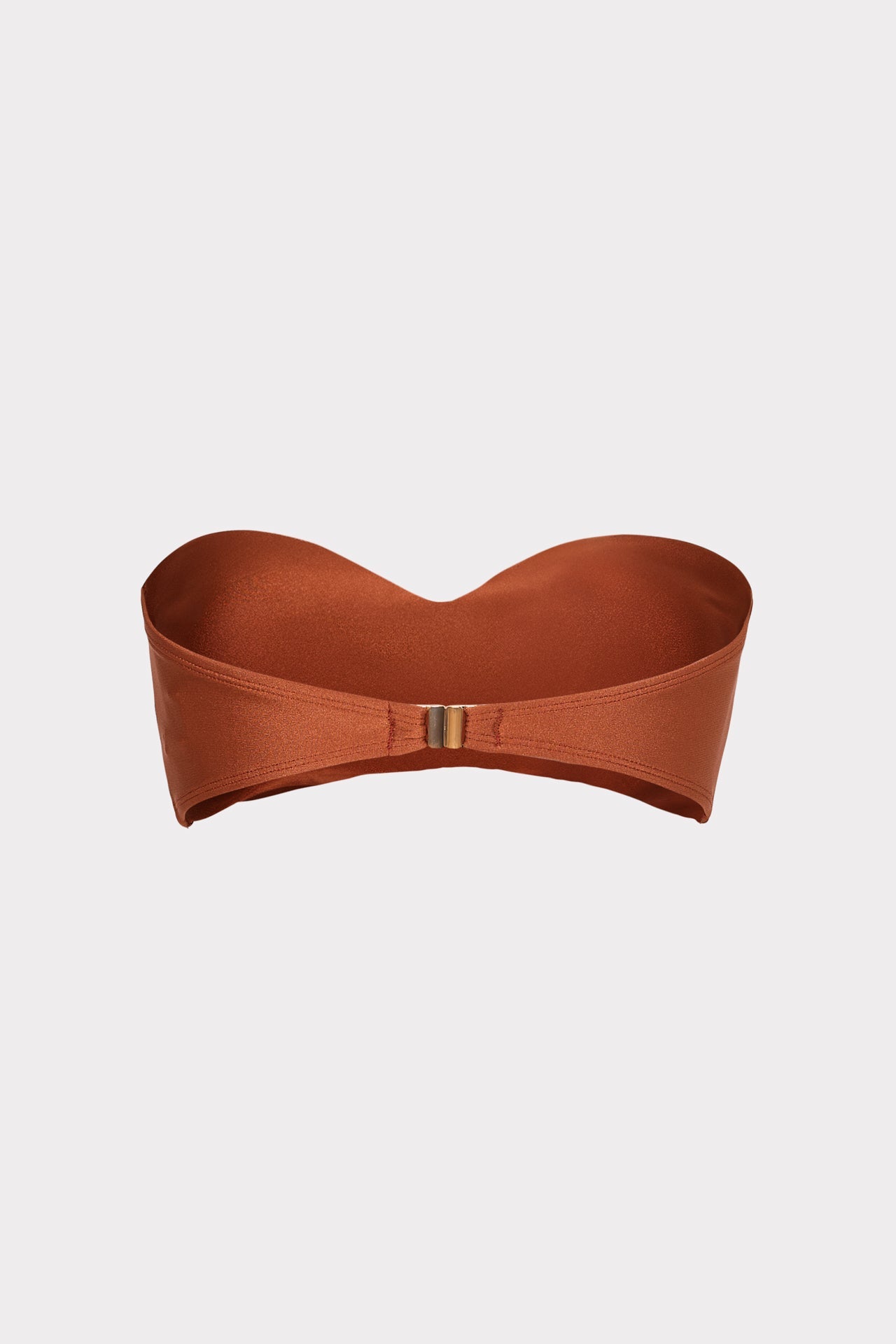 Soleil Gloss Twist Bandeau Top - Copper