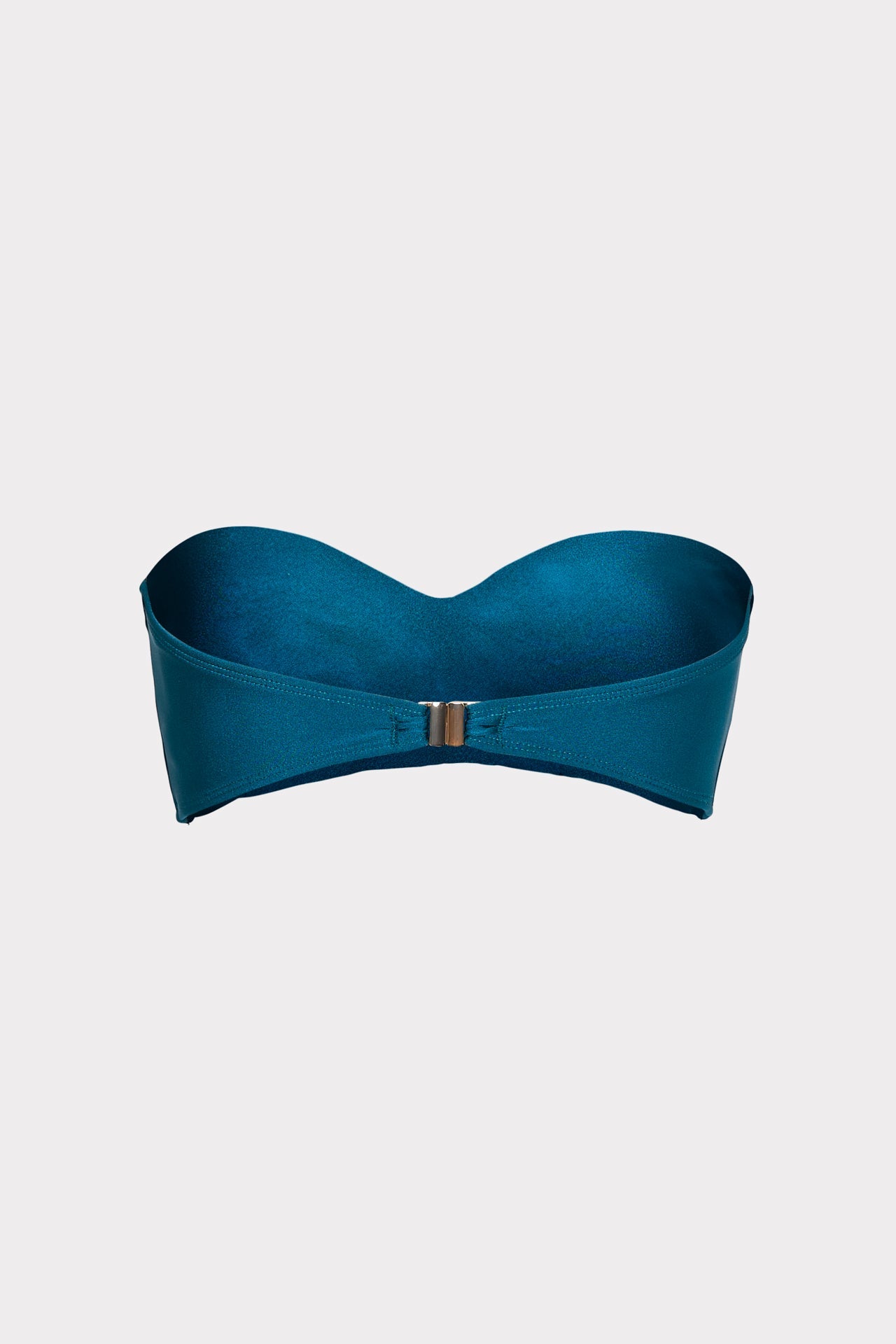 Soleil Gloss Twist Bandeau Top - Dark Teal