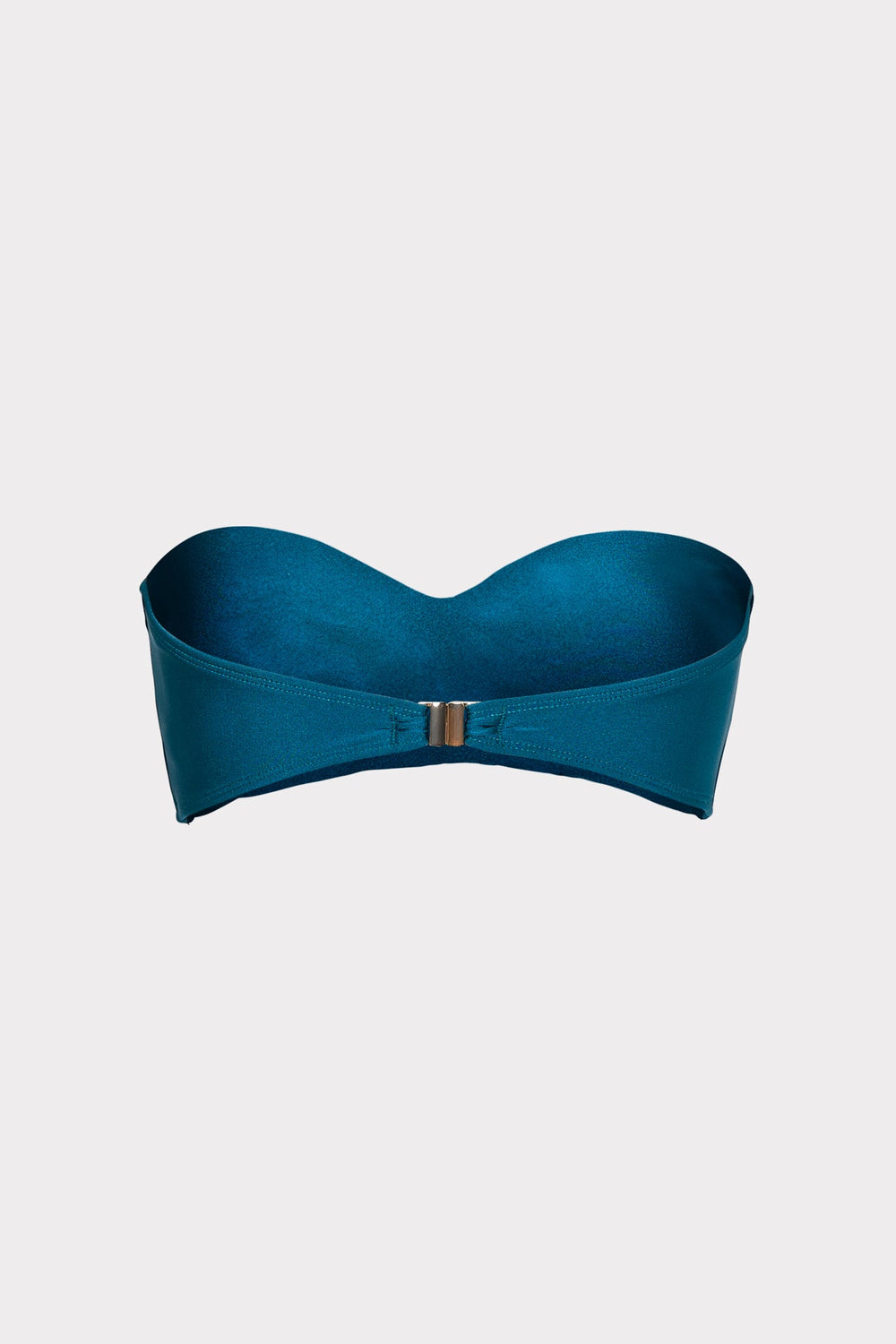 Soleil Gloss Twist Bandeau Top - Dark Teal