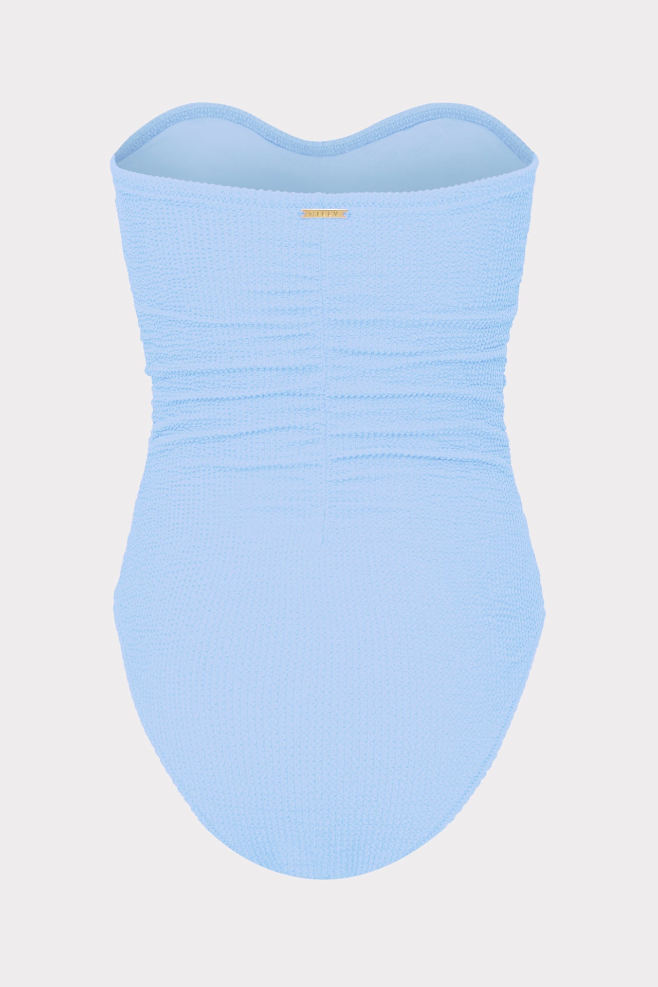 Textured Ruched One Piece - Light Blue