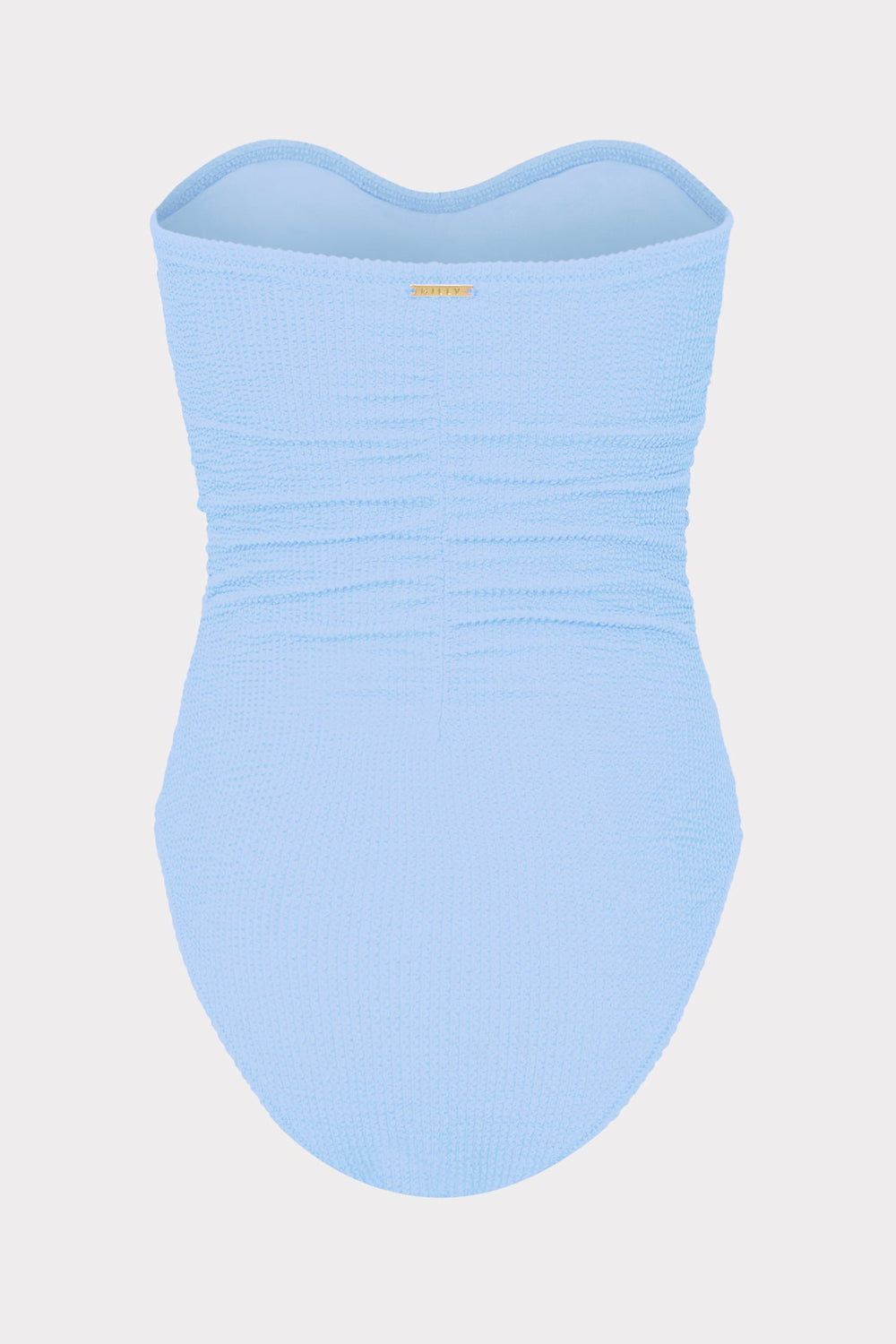 Textured Ruched One Piece - Light Blue