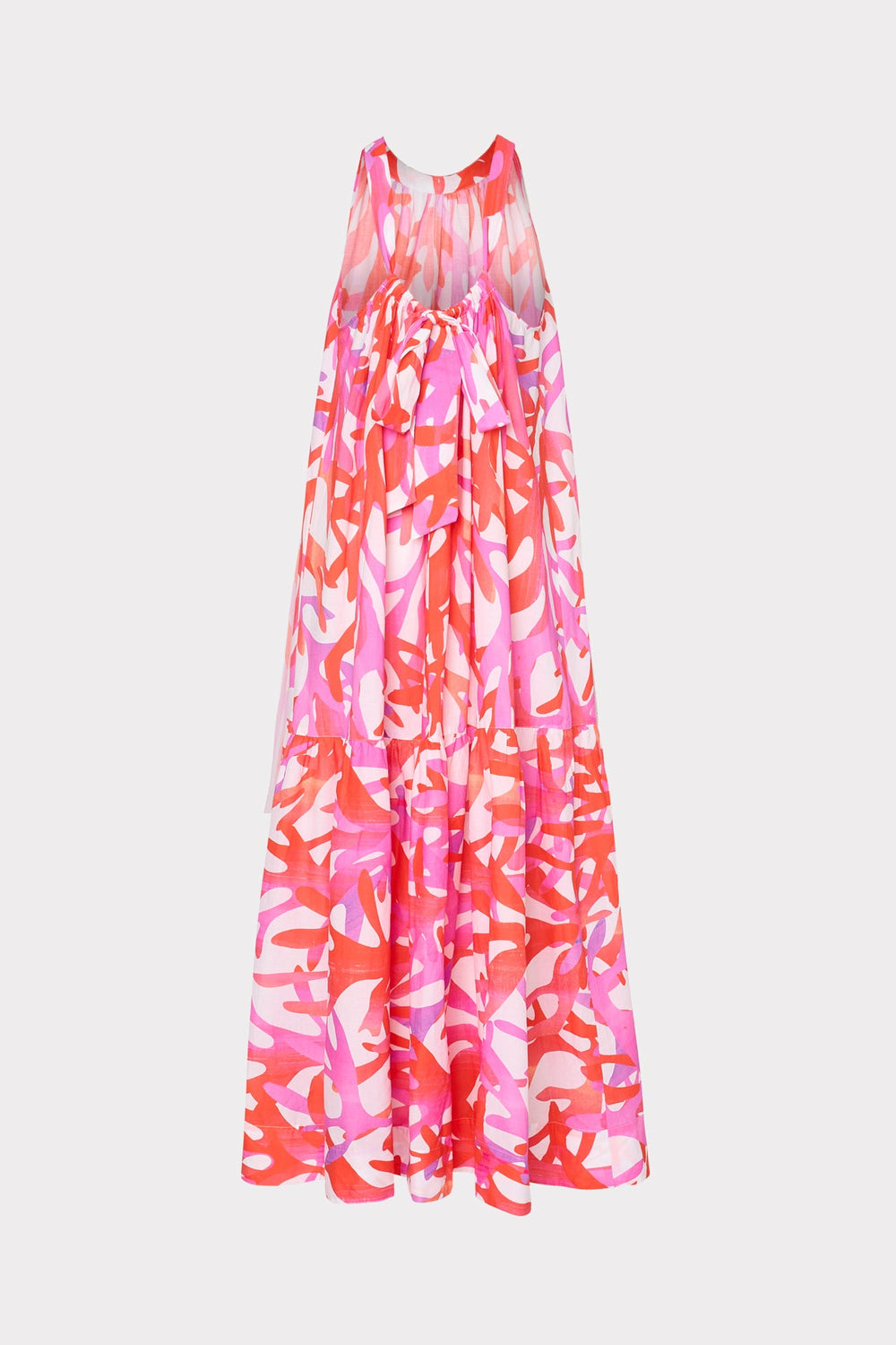 Under The Sea Halter Maxi Cover-Up Dress - Pink Multi