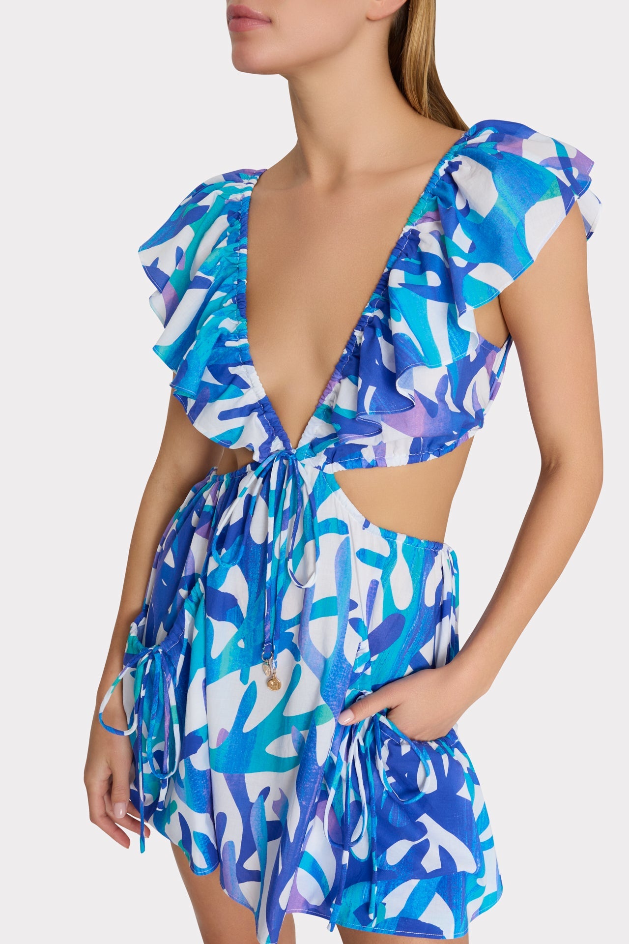 Delilah Under The Sea Cover-Up Dress - Blue Multi