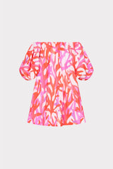 Jamie Under The Sea Off The Shoulder Mini Dress - Pink Multi