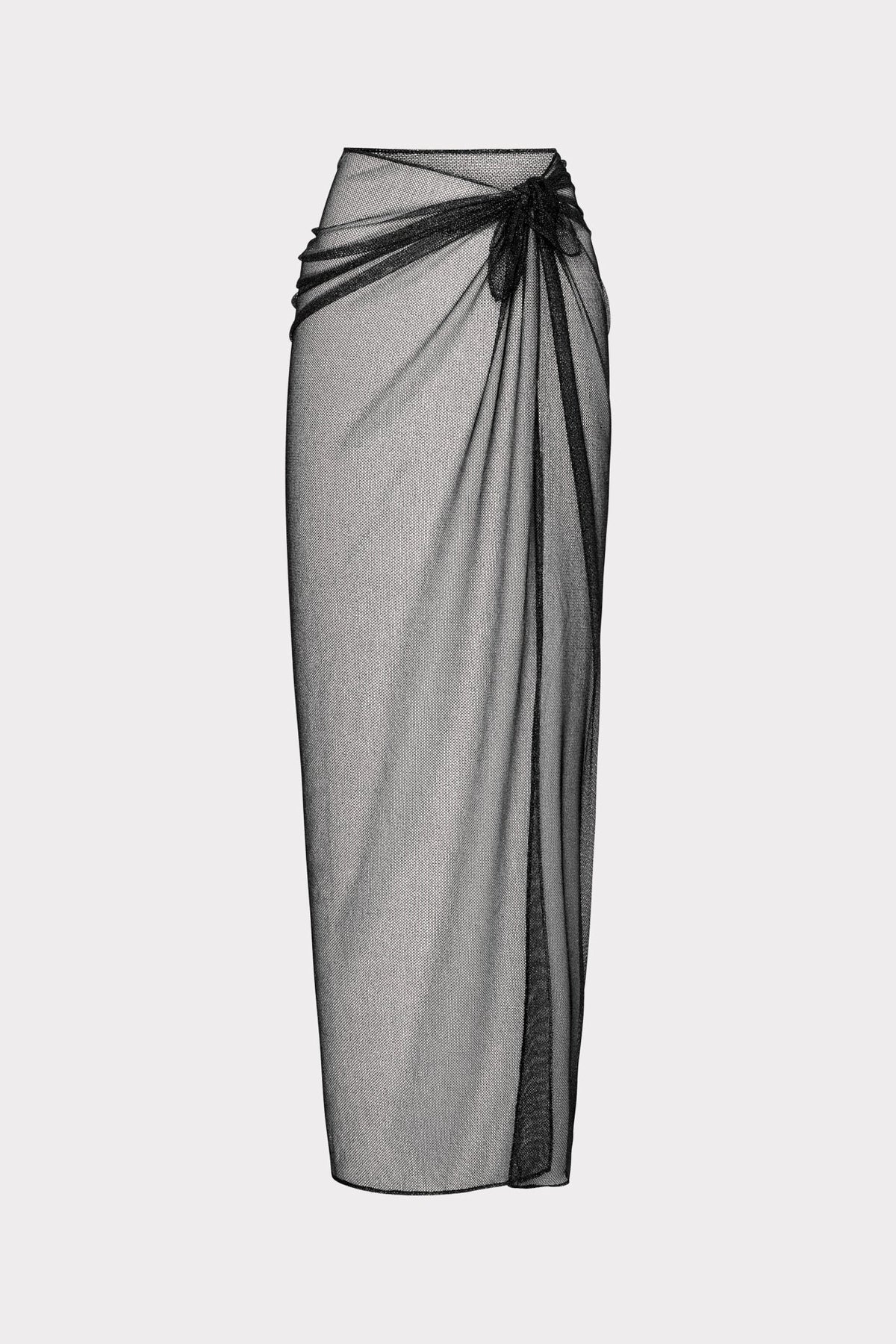 Metallic Mesh Sarong - Black