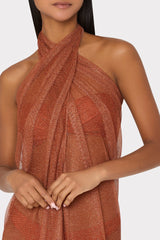 Metallic Mesh Sarong - Copper