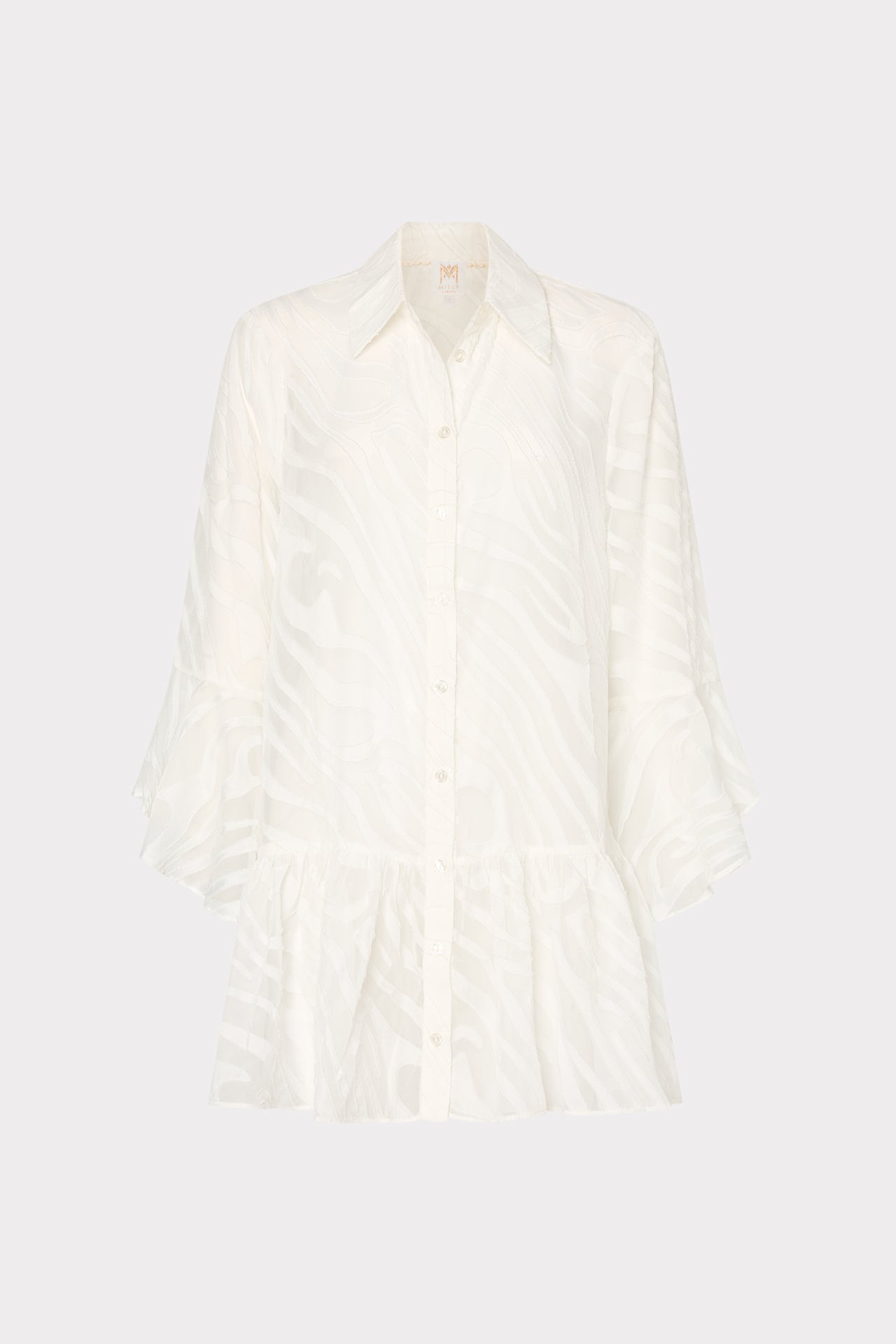 Vierra Zebra Burnout Cover-Up Dress - White