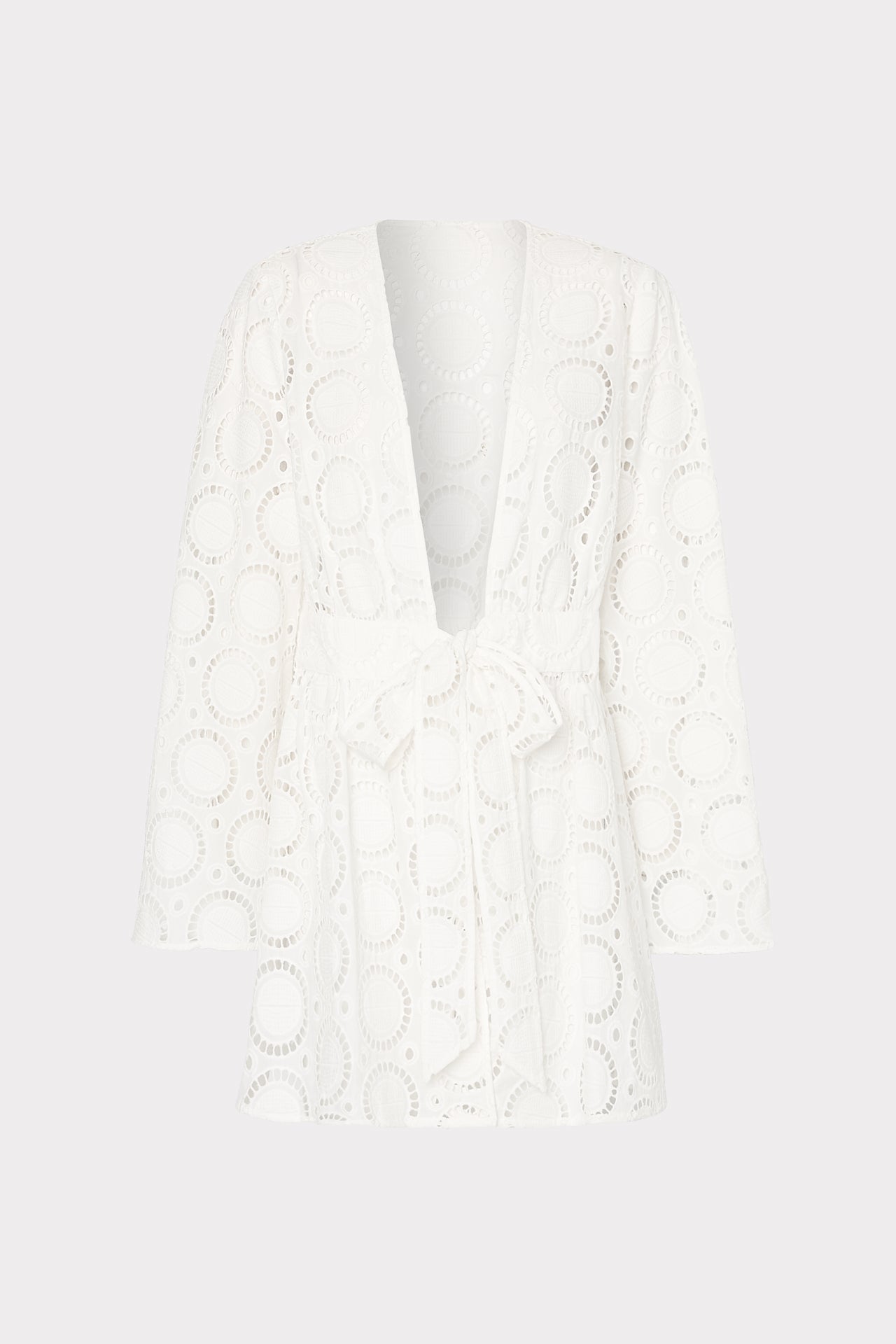 Jessie Geo Eyelet Cover-Up - White