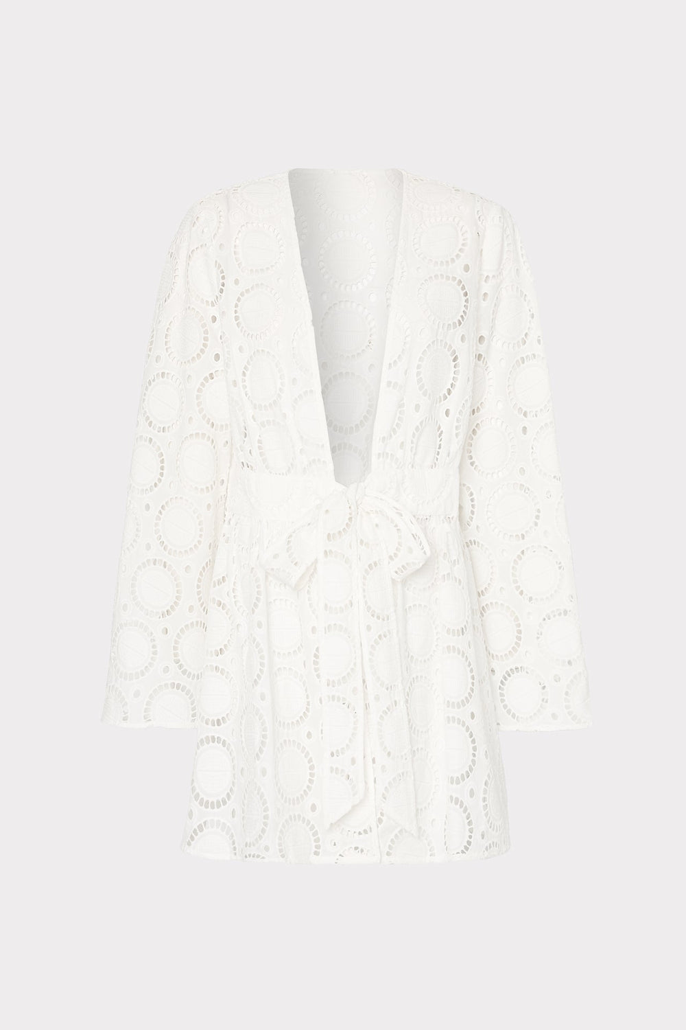 Jessie Geo Eyelet Cover-Up - White