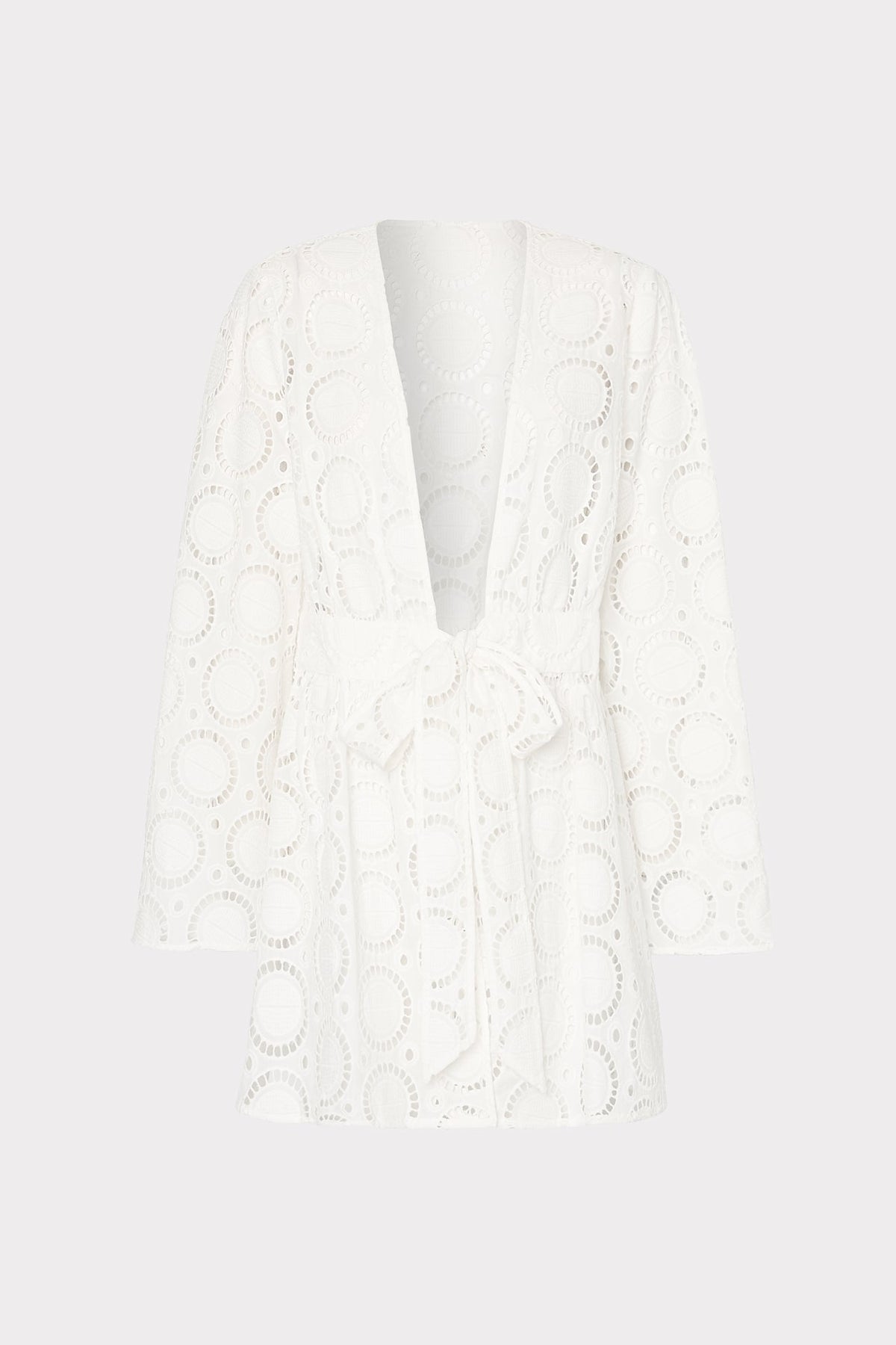 Jessie Geo Eyelet Cover-Up - White