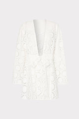 Jessie Geo Eyelet Cover-Up - White