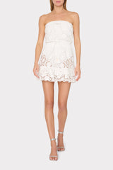 Verity Geo Eyelet Cover-Up Dress - White