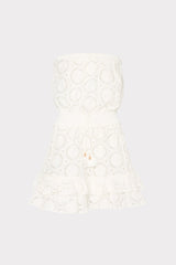 Verity Geo Eyelet Cover-Up Dress - White