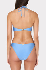 Margot Gloss Bikini Bottom - Mineral Blue