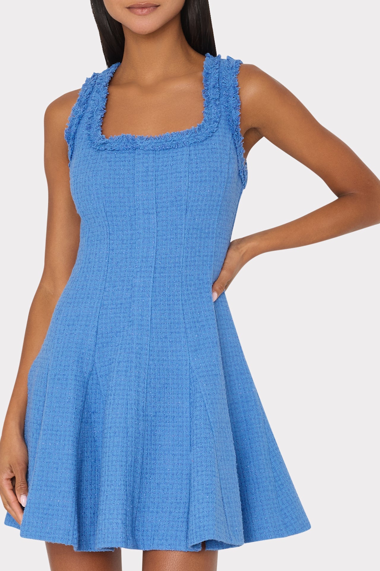 Juniper Boucle Mini Dress - Blue