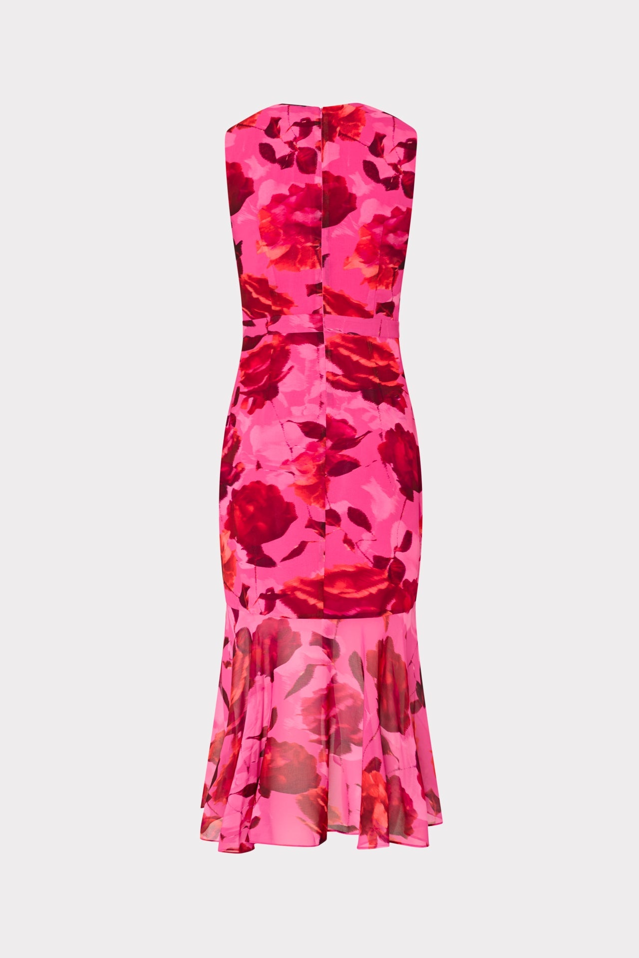 Nanci Blurred Blossom Ruffle Dress - Pink Multi