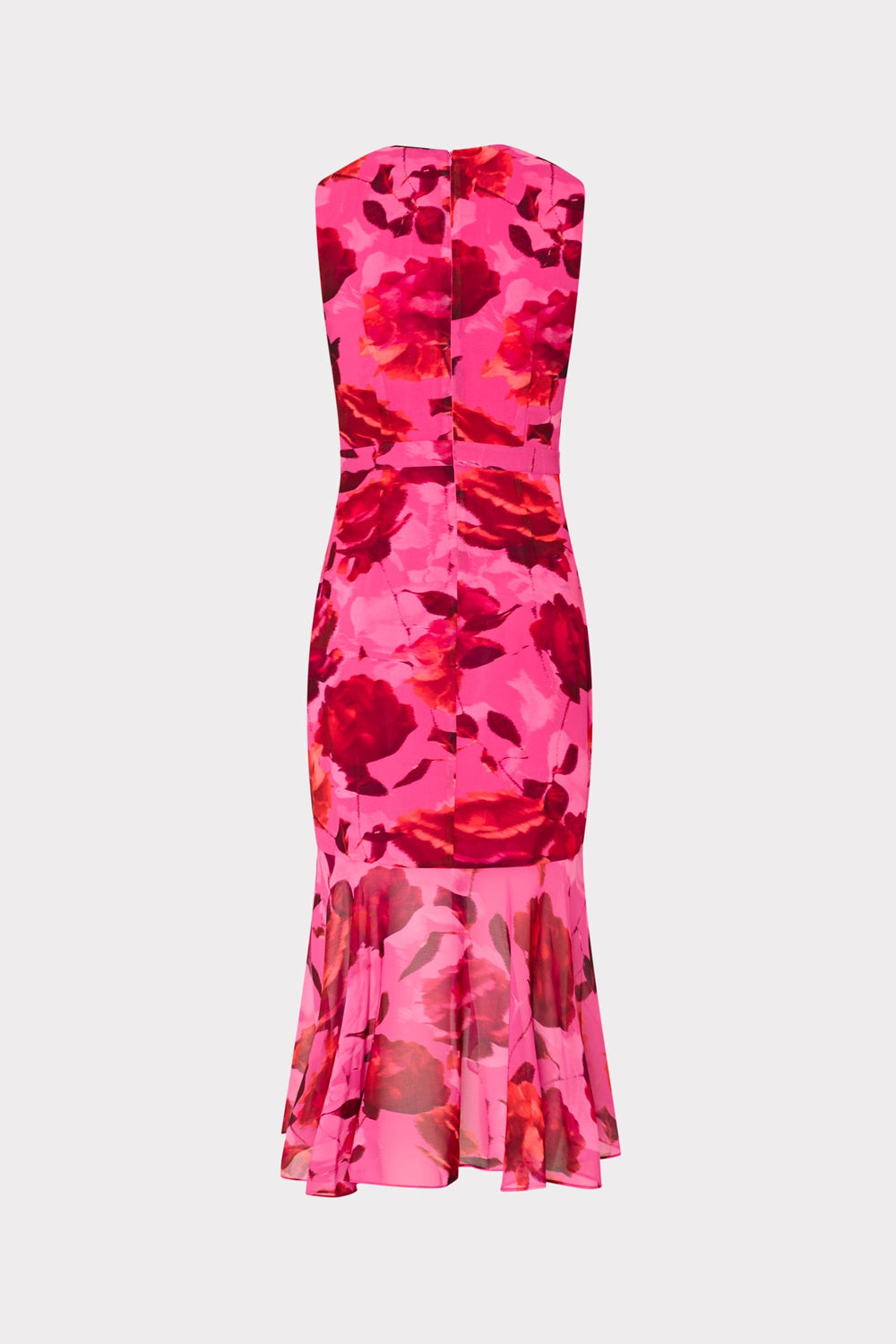 Nanci Blurred Blossom Ruffle Dress - Pink Multi
