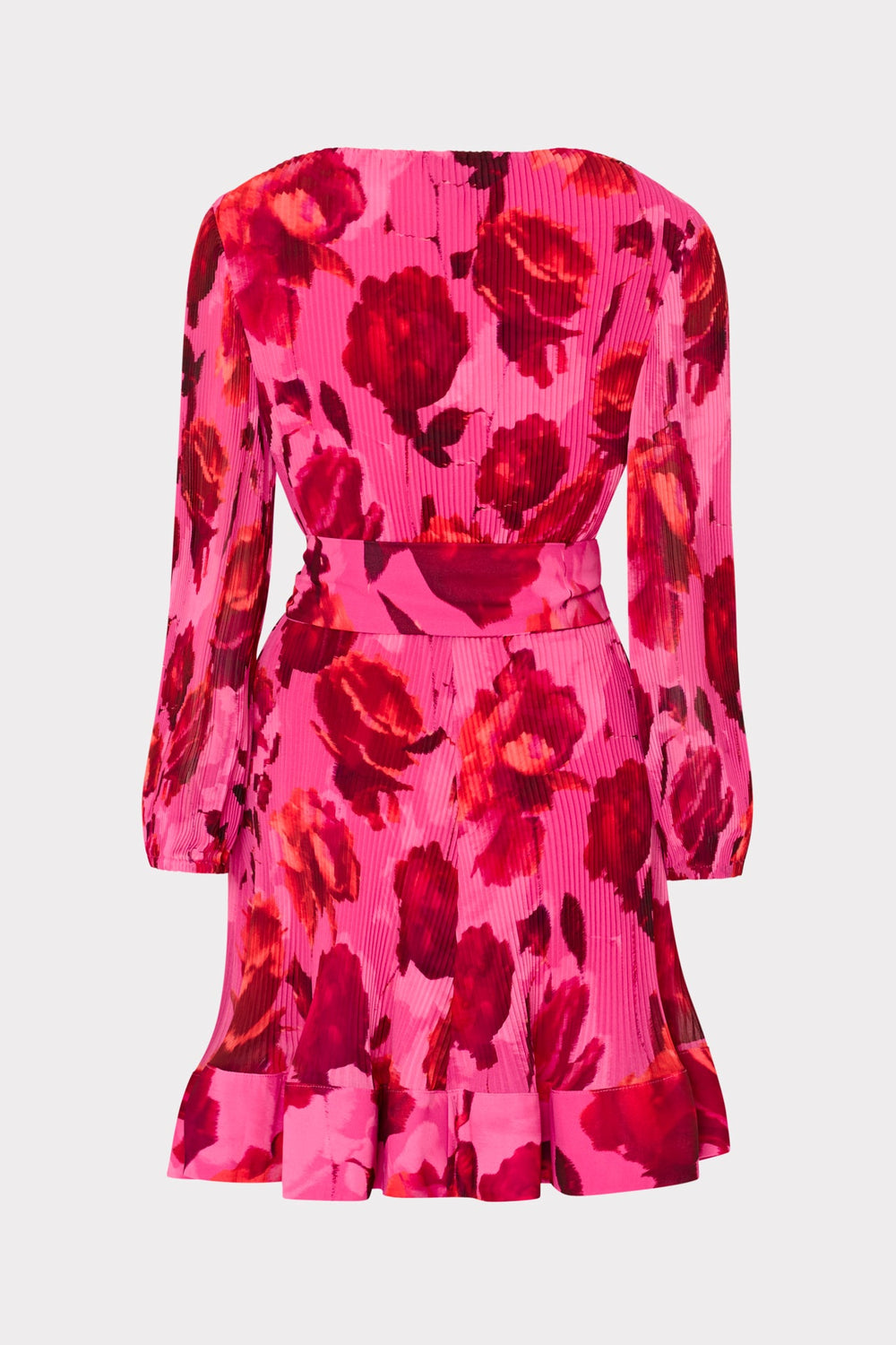 Liv Blurred Blossom Pleated Dress - Pink Multi
