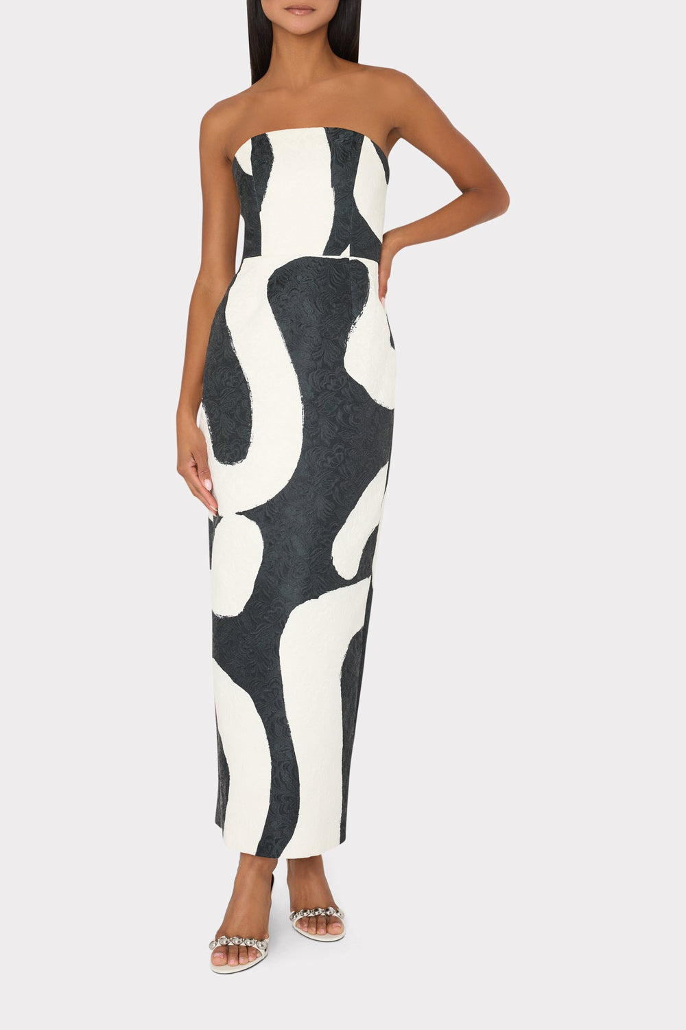 Orion Ink Swirl Dress - Black/White
