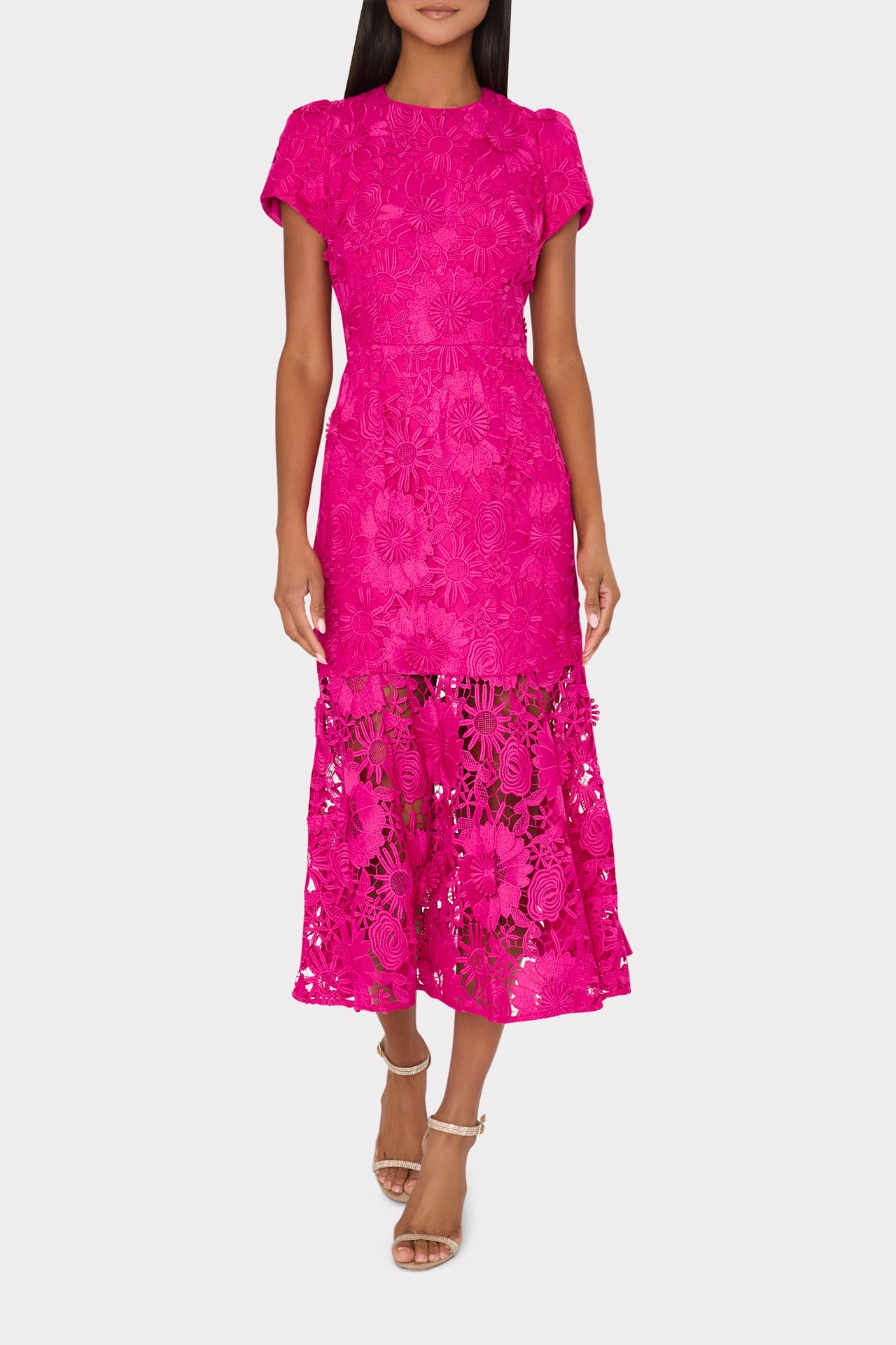 Tahlia Lace Dress - Fuchsia