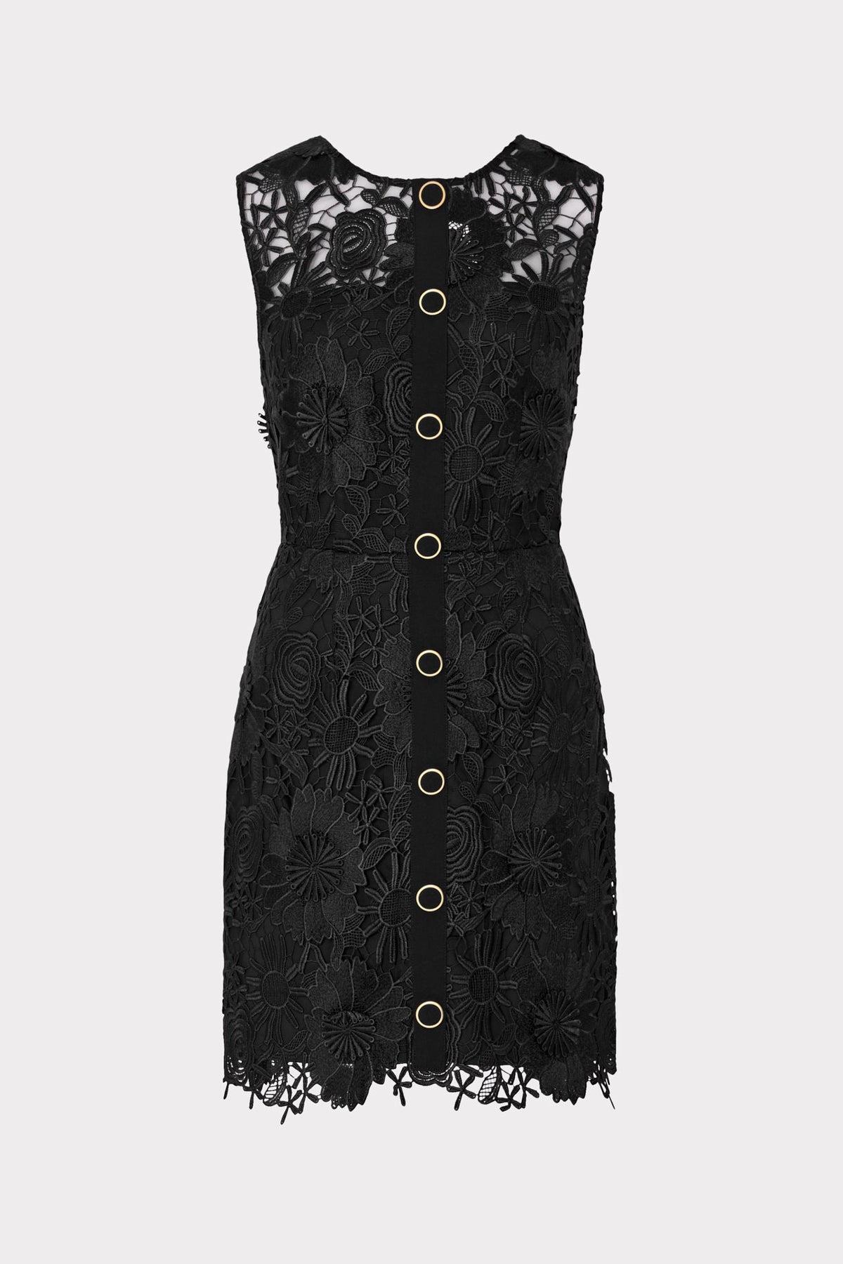 Judy Lace Mini Dress - Black
