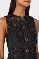 Judy Lace Mini Dress - Black