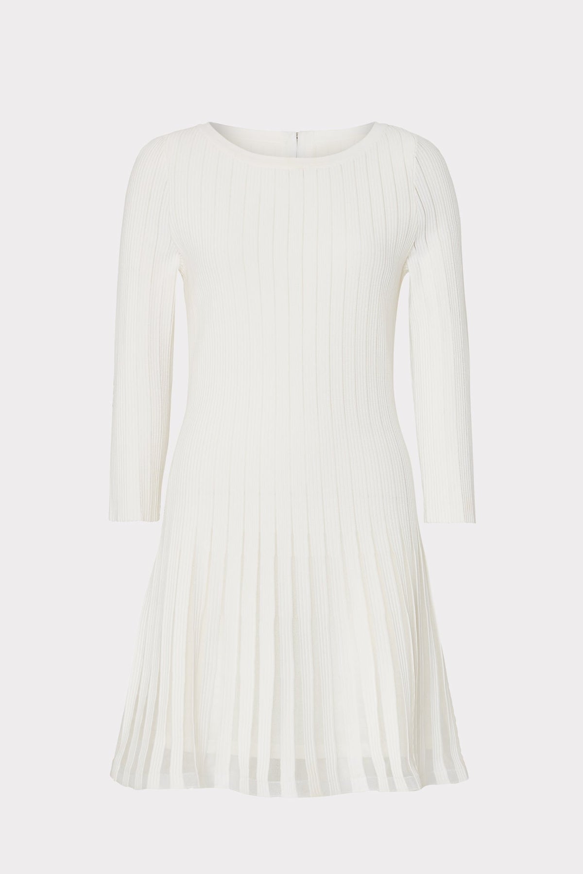 Tabitha Sheer Godet Mini Dress - Ecru