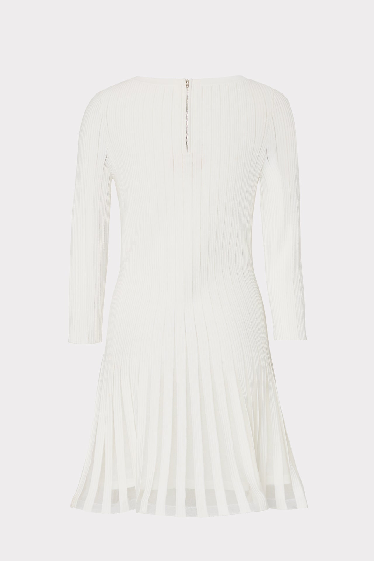 Tabitha Sheer Godet Mini Dress - Ecru