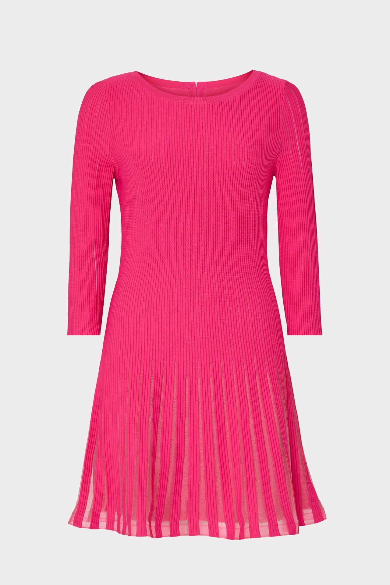 Tabitha Sheer Godet Mini Dress - Milly Pink