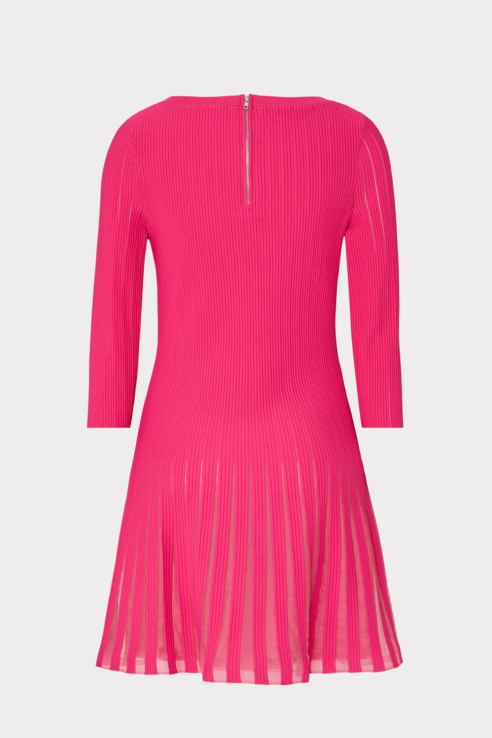 Tabitha Sheer Godet Mini Dress - Milly Pink