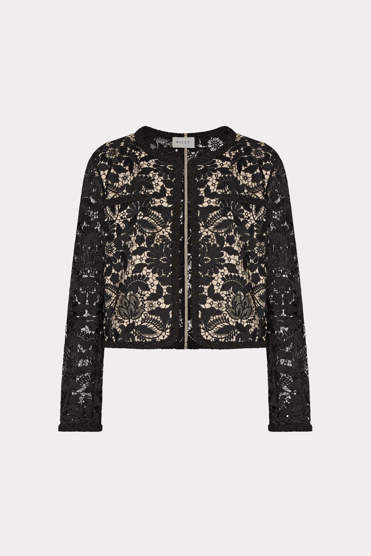 3D Garden Lace Jacket - Black