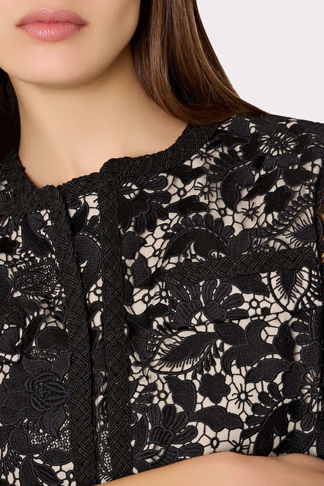 3D Garden Lace Jacket - Black