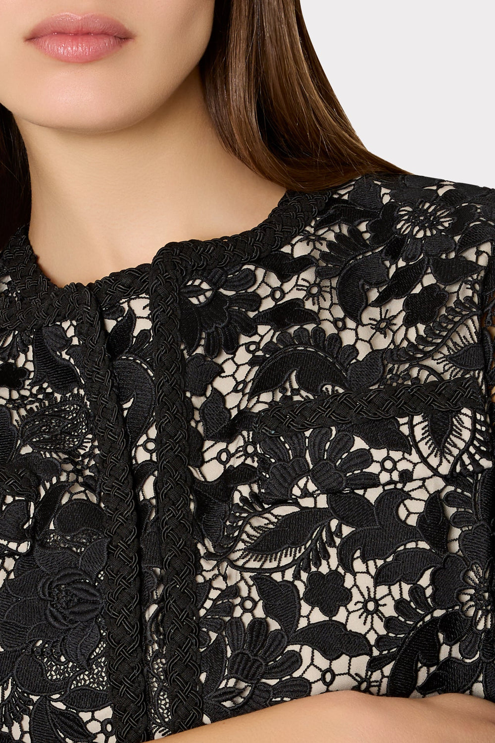 3D Garden Lace Jacket - Black