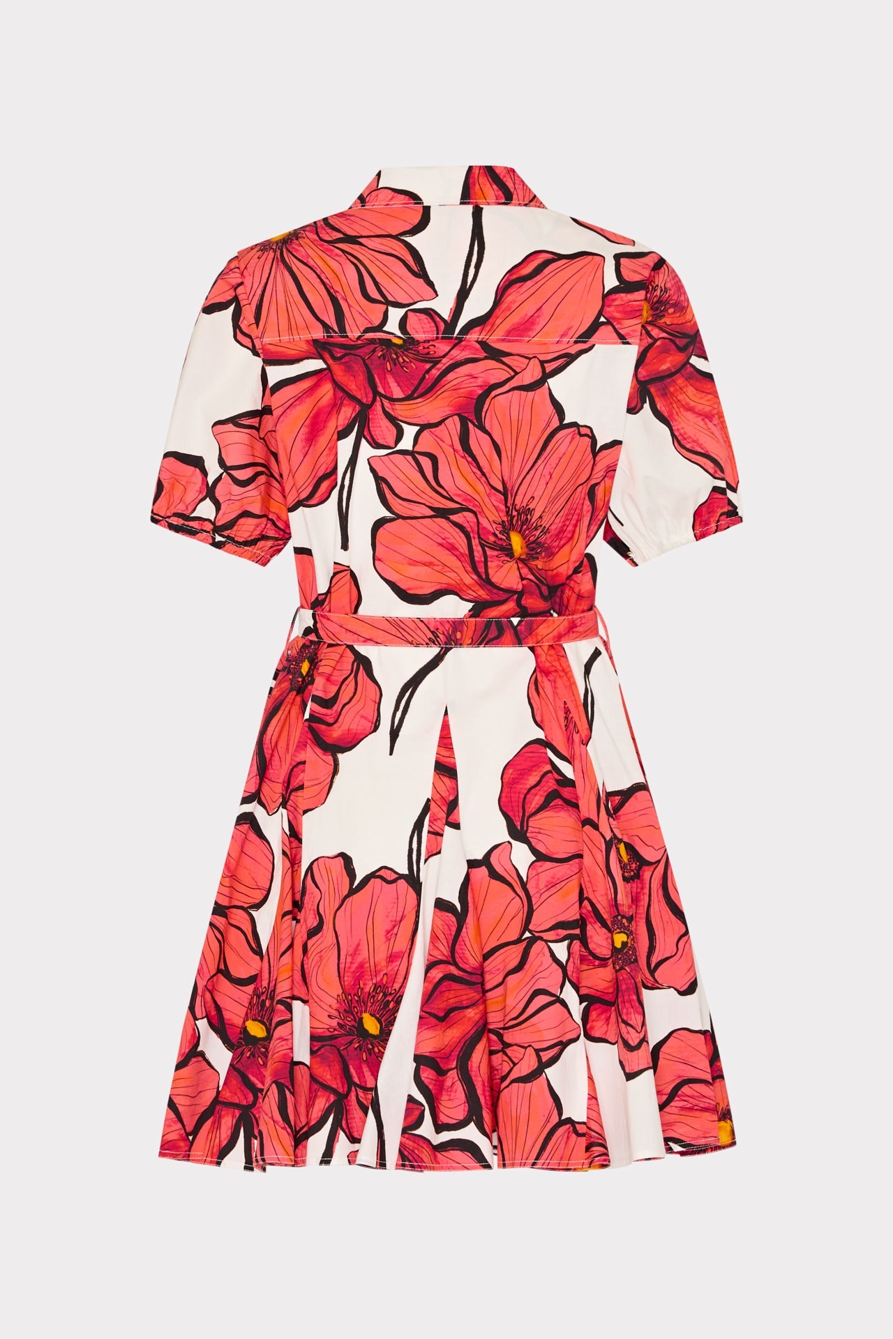 Juni Windflower Pastel Poplin Mini Dress - Coral Multi