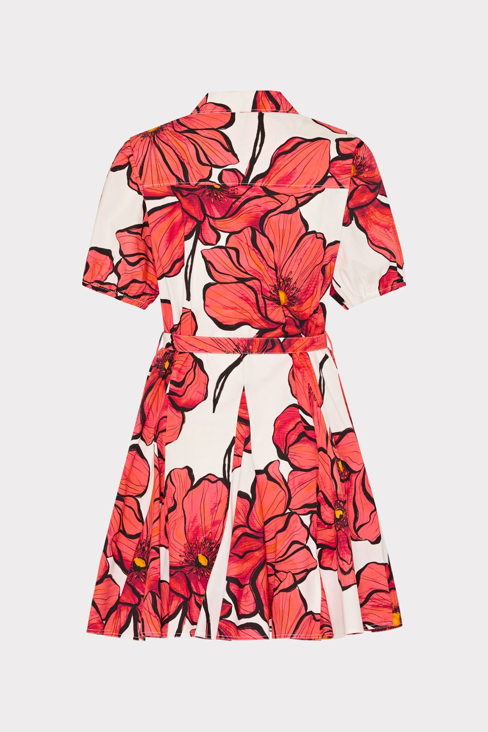 Juni Windflower Pastel Poplin Mini Dress - Coral Multi