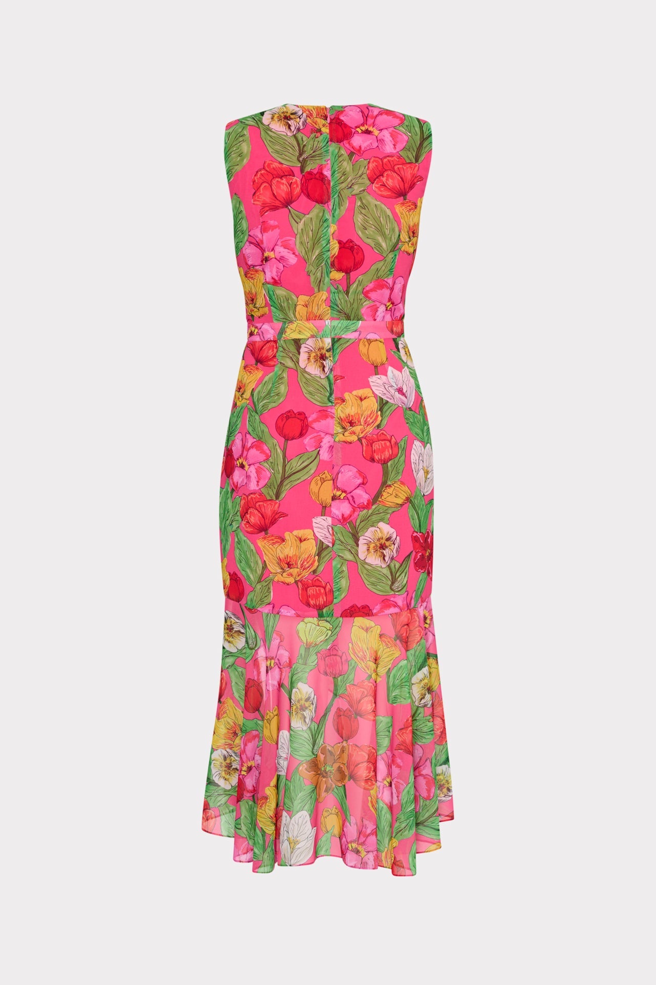 Nanci Tulip Rosette Ruffle Dress - Pink Multi