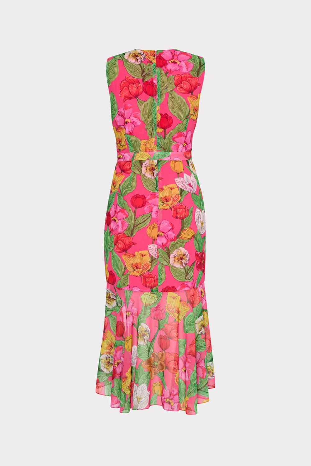 Nanci Tulip Rosette Ruffle Dress - Pink Multi