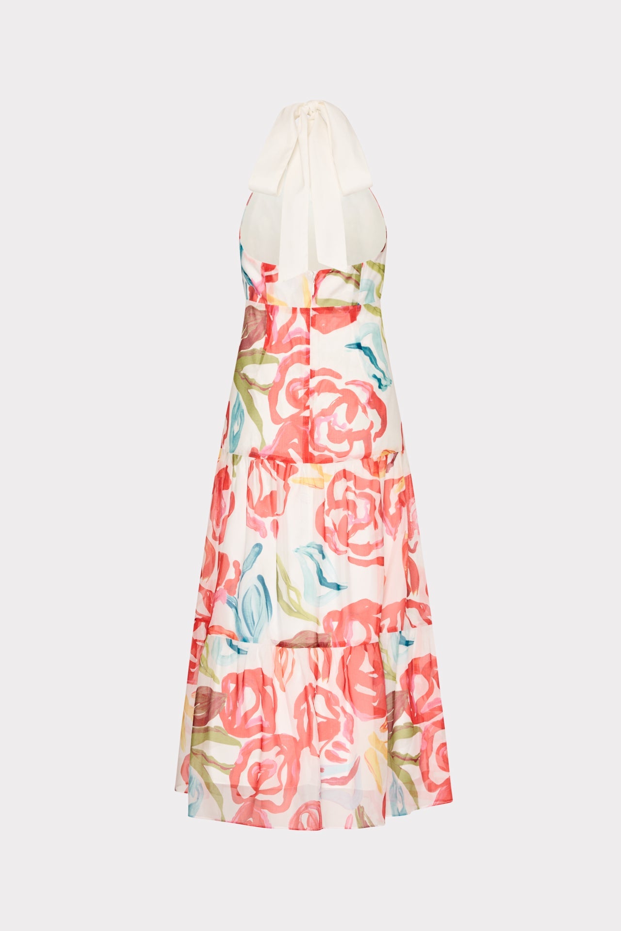 Hayden Floraison Rouge Organza Dress - Red Multi