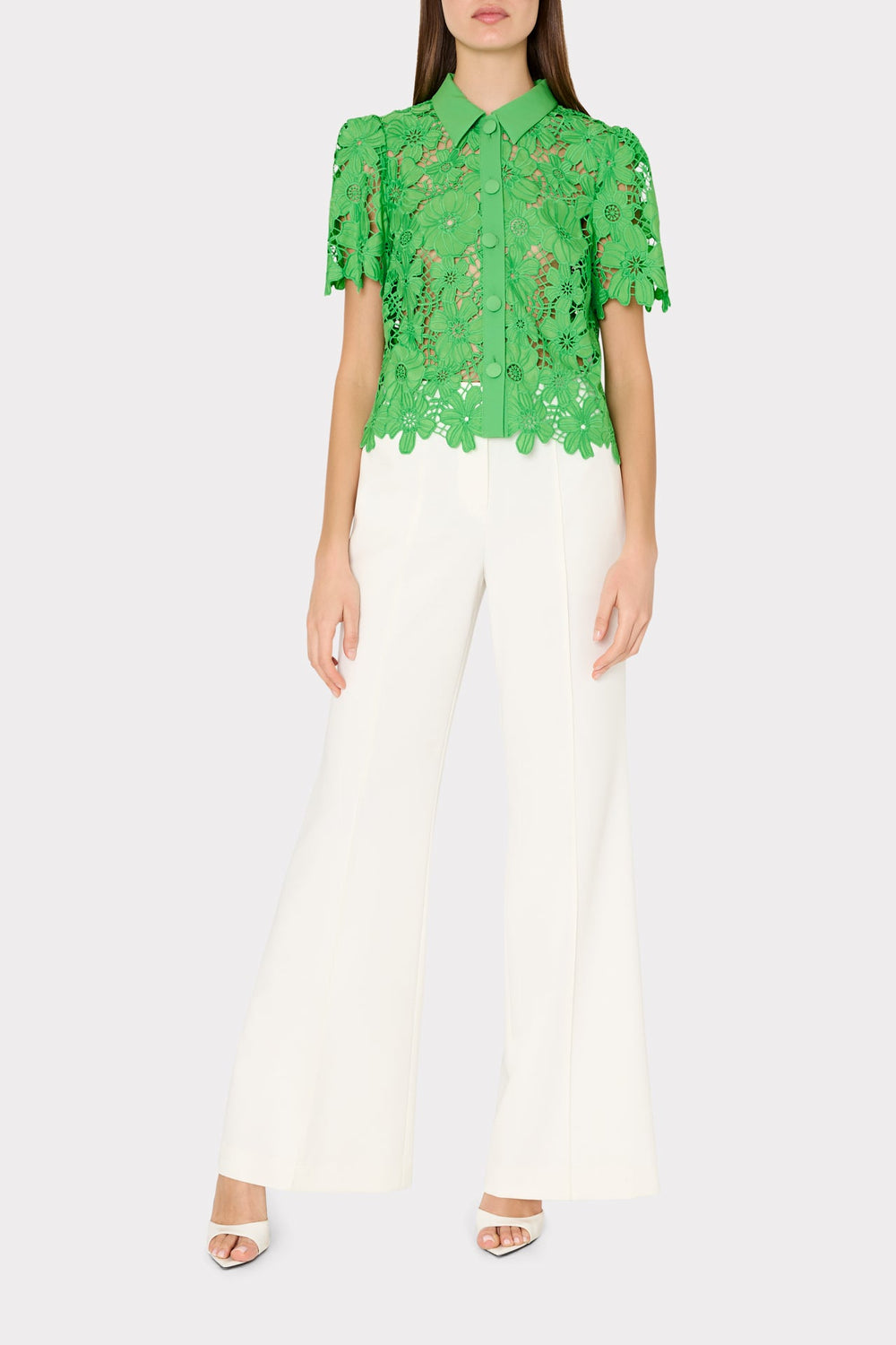 Addison Roja Lace Top - Green
