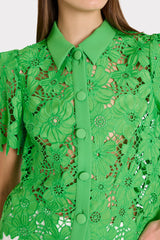 Addison Roja Lace Top - Green