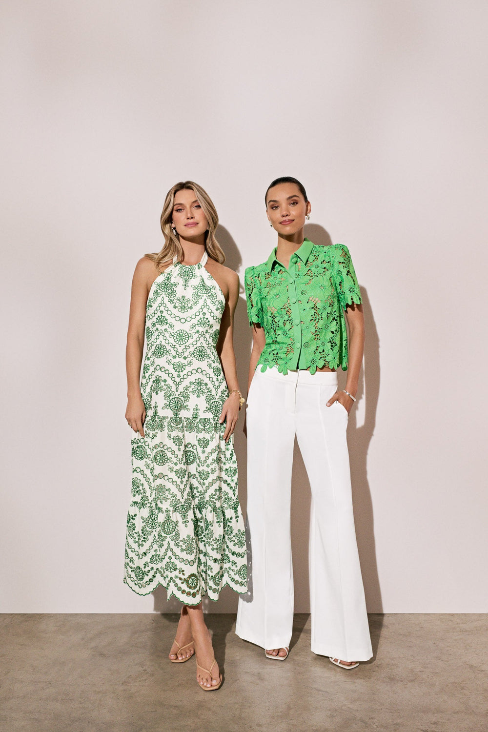 Addison Roja Lace Top - Green