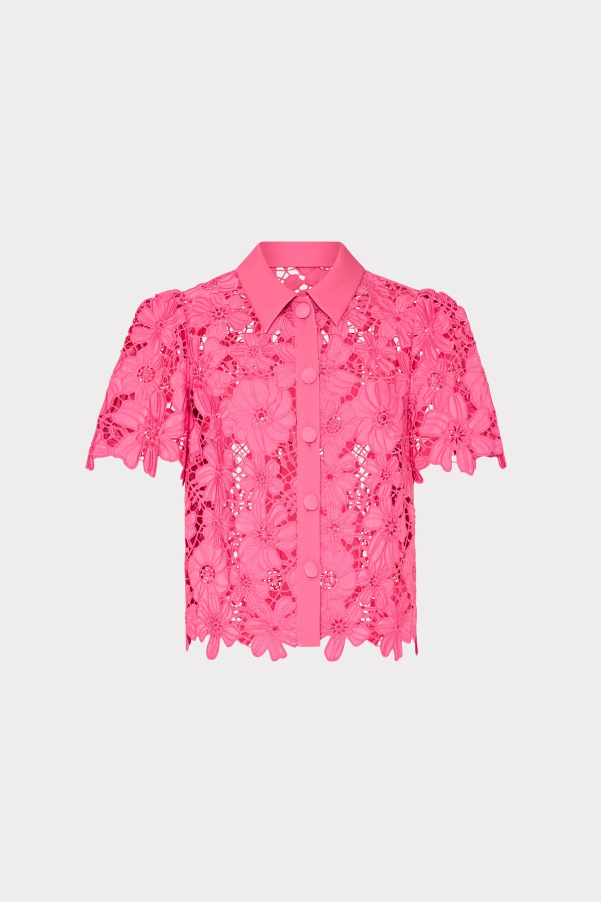 Addison Roja Lace Top - Milly Pink