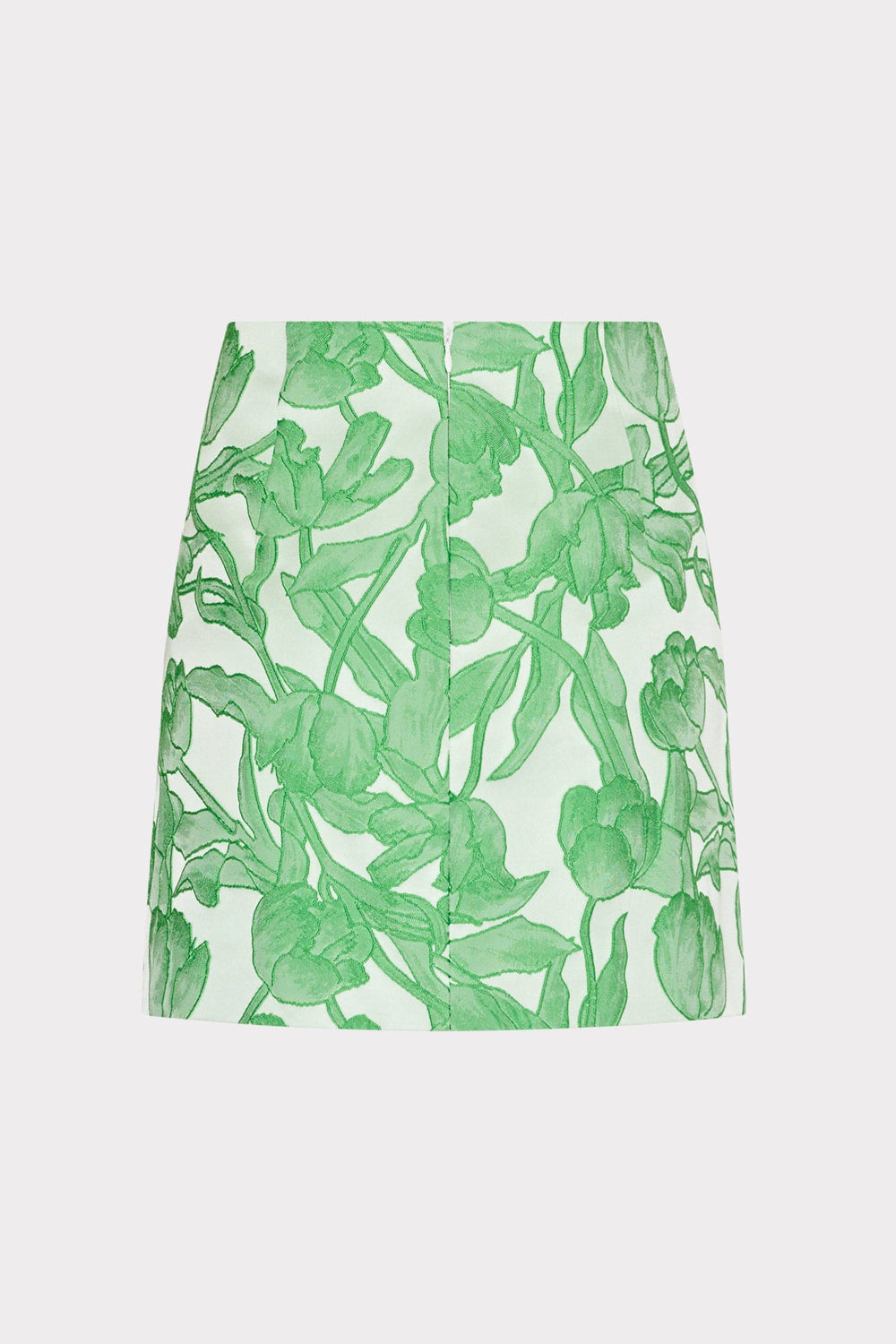 Tulip Jacquard Modern Mini Skirt - Green Multi