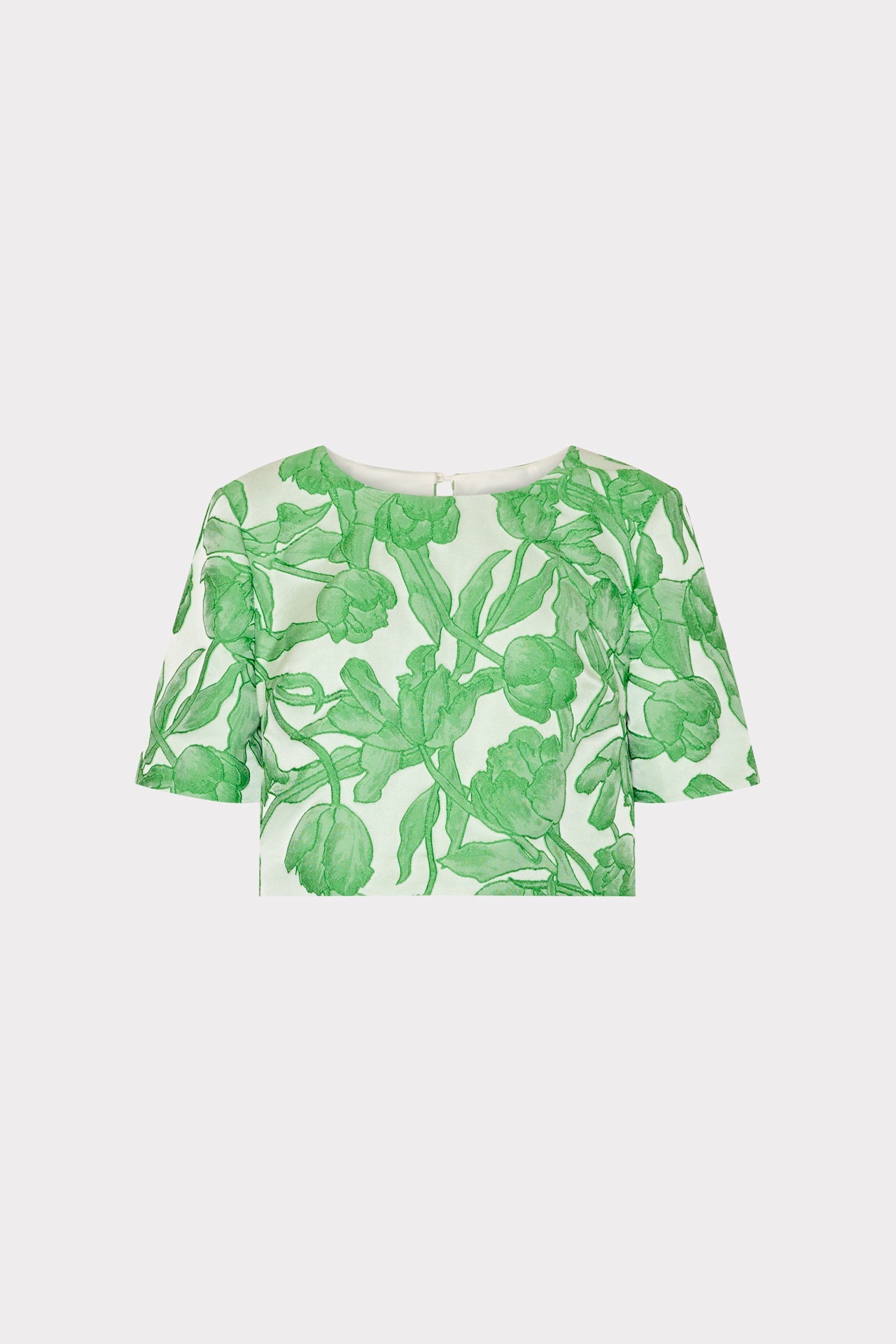 Tulip Jacquard Top - Green Multi