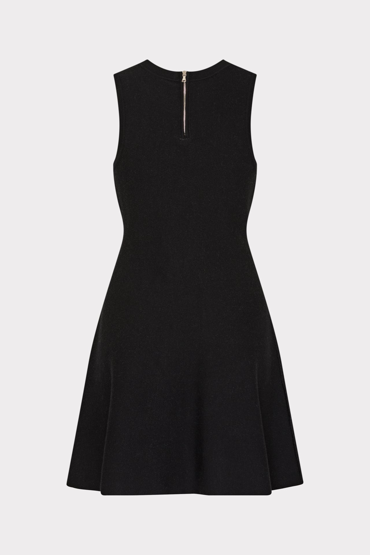 Floral Flare Knit Mini Dress - Black/Ecru