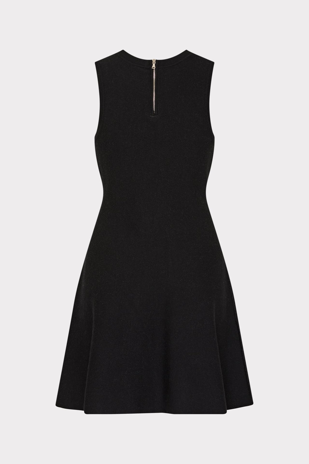 Floral Flare Knit Mini Dress - Black/Ecru
