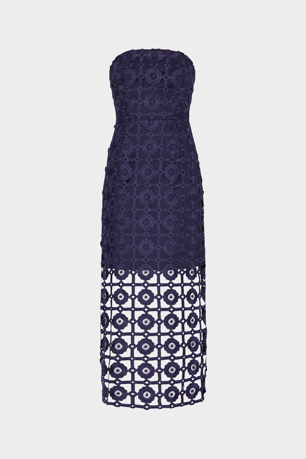 Kait Tile Lace Dress - Navy